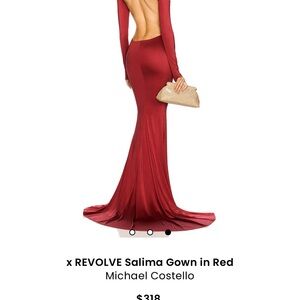 Michael Costello Backless Red Gown
